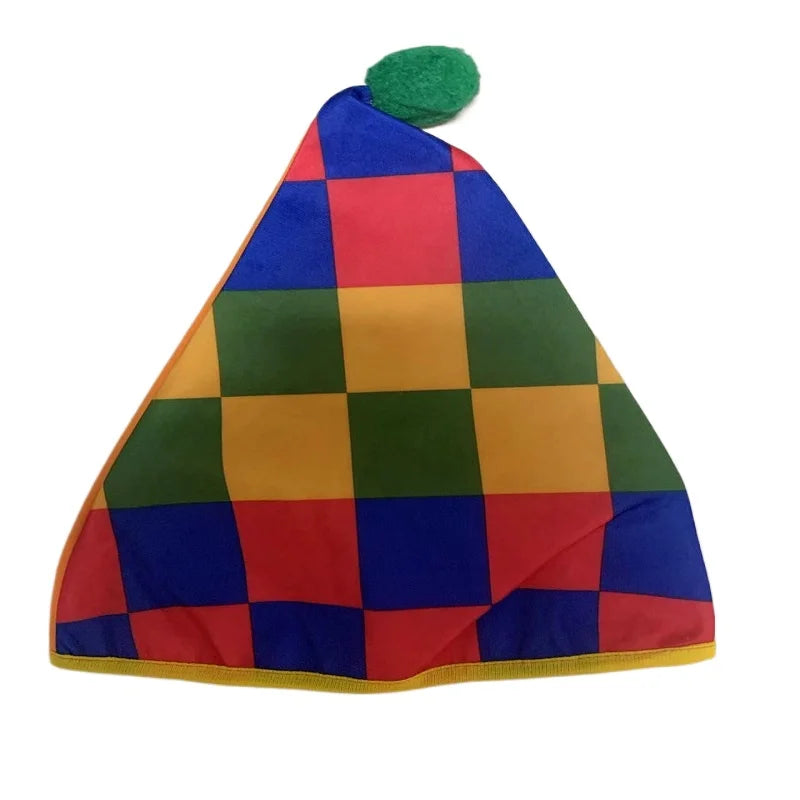 Kids Clown Costume Hat Kids Halloween Kindergarten Magic Game Show Jumpsuits Baby Prom - costume and hat / M