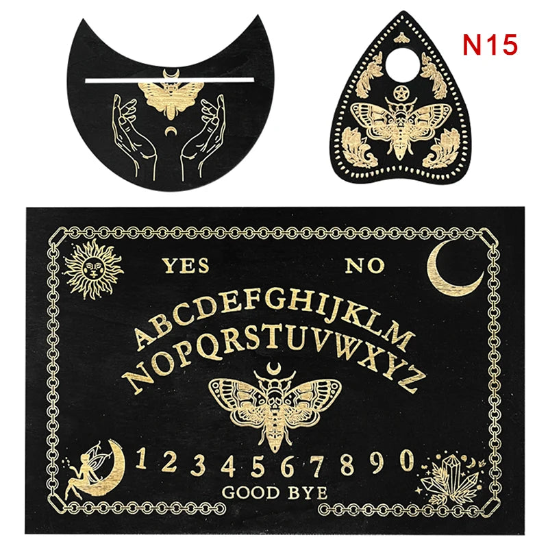 12-Inch Engraved Wooden Pendulum Divination Board