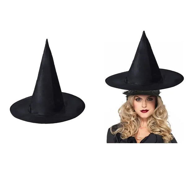 10pcs Halloween Costume Witches Hats for Women Kids Cloth Magician Hat Witch Hat Masquerade Ball Party - product image 1
