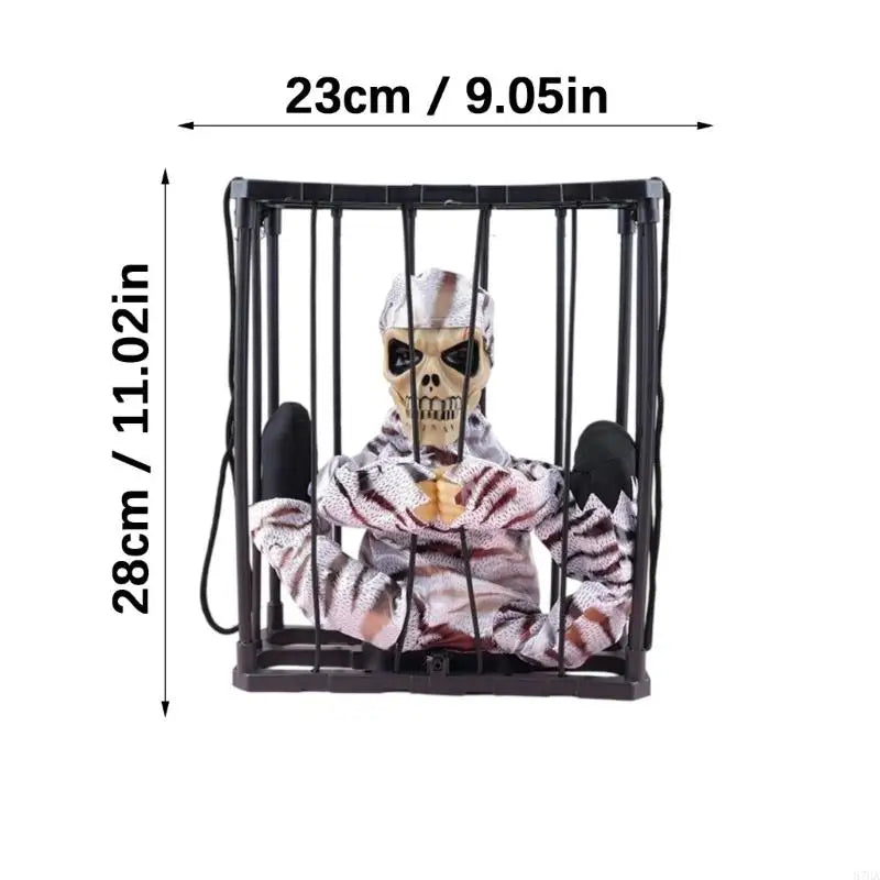 Skeleton Animatronic Decoration - Halloween Decoration - Yellow Skull - product image 2
