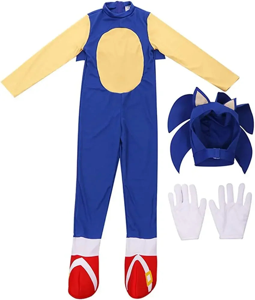 Sonic the Hedgehog-Inspired Costume for Kids | Halloween Bodysuit
