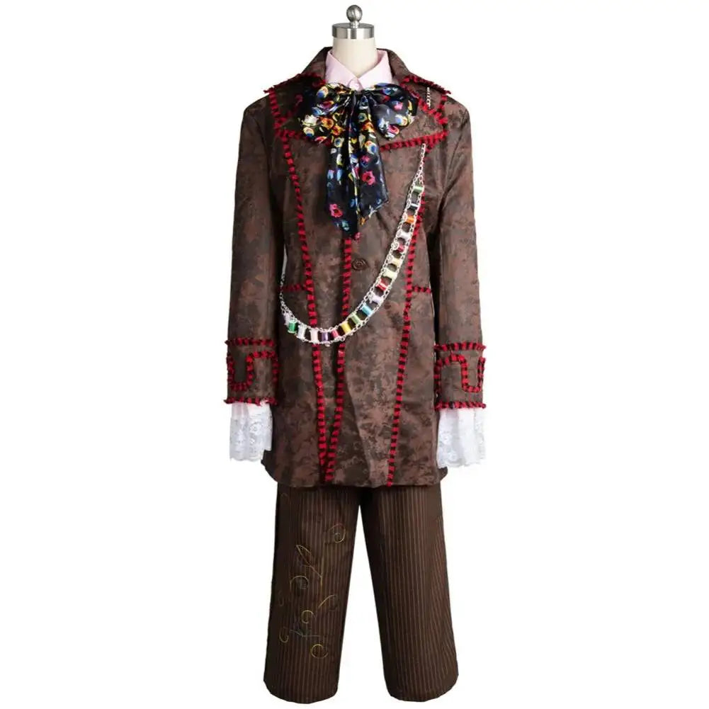 Mad Costume Hatter Costume Fantasy Movie Costume Adult Men Disguise Coat Pants Outfits - Male Style / L