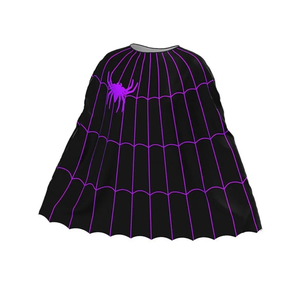 Halloween Spiderweb Ghost Cloak – Hooded Costume Cape