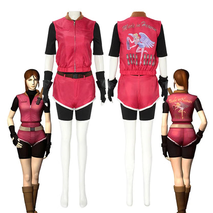 Halloween Costume Special Offer Claire Redfield Costume Anime Claire Outfit Vest Shorts - set / XXL