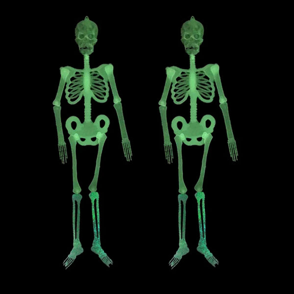 Halloween Luminous Skeleton,11.8 in (30 cm),35.4 in (90 cm),Glow Fake Skull Skeleton,Home Outdoor Yard Haunted House Hanging - product image 1