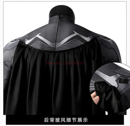 Batman Gotham Knights Costume Superhero Bruce Wayne Jumpsuit Halloween Cosplay Props Bodysuit - J23004B without mask / Size XL
