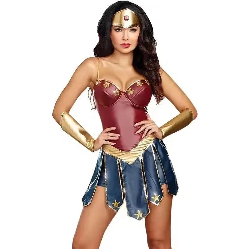 Women's Superhero Wonder Superwomen Halloween Costume - View 7
