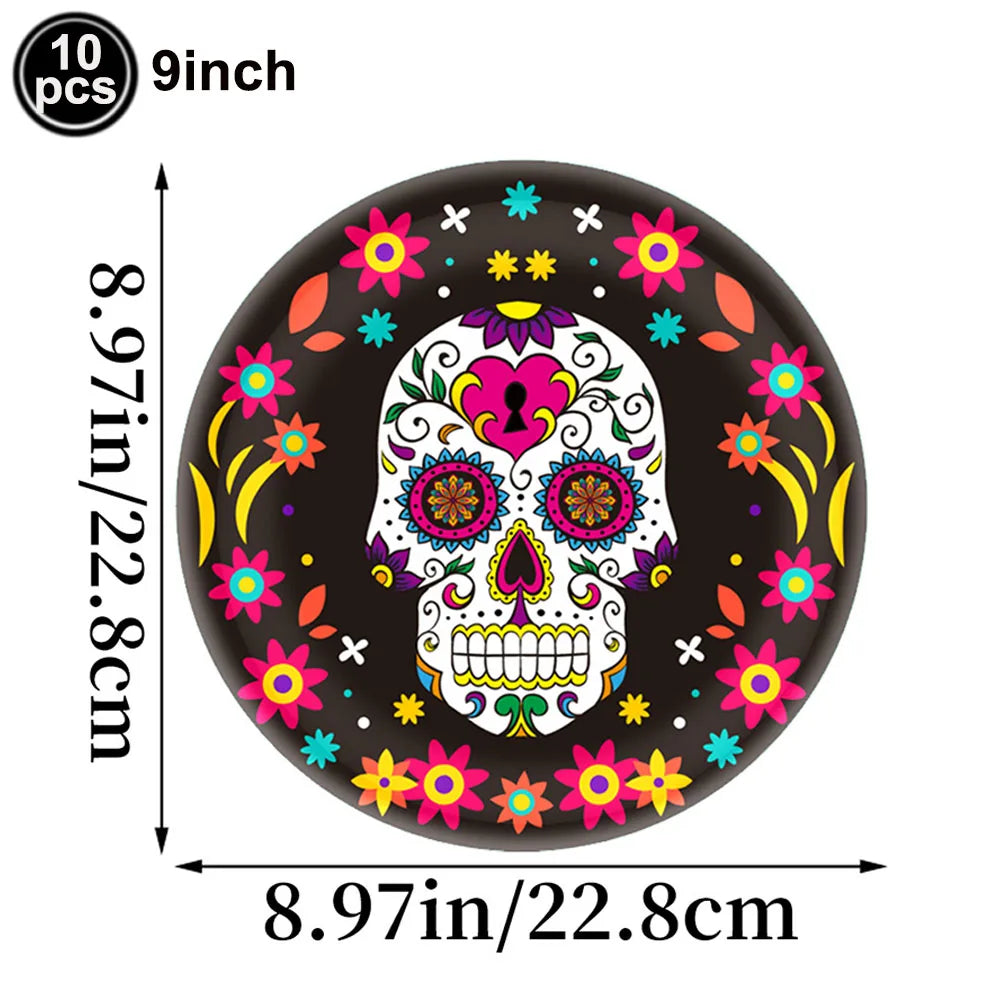 Day of the Dead Skull Party Tableware Set - product image 34