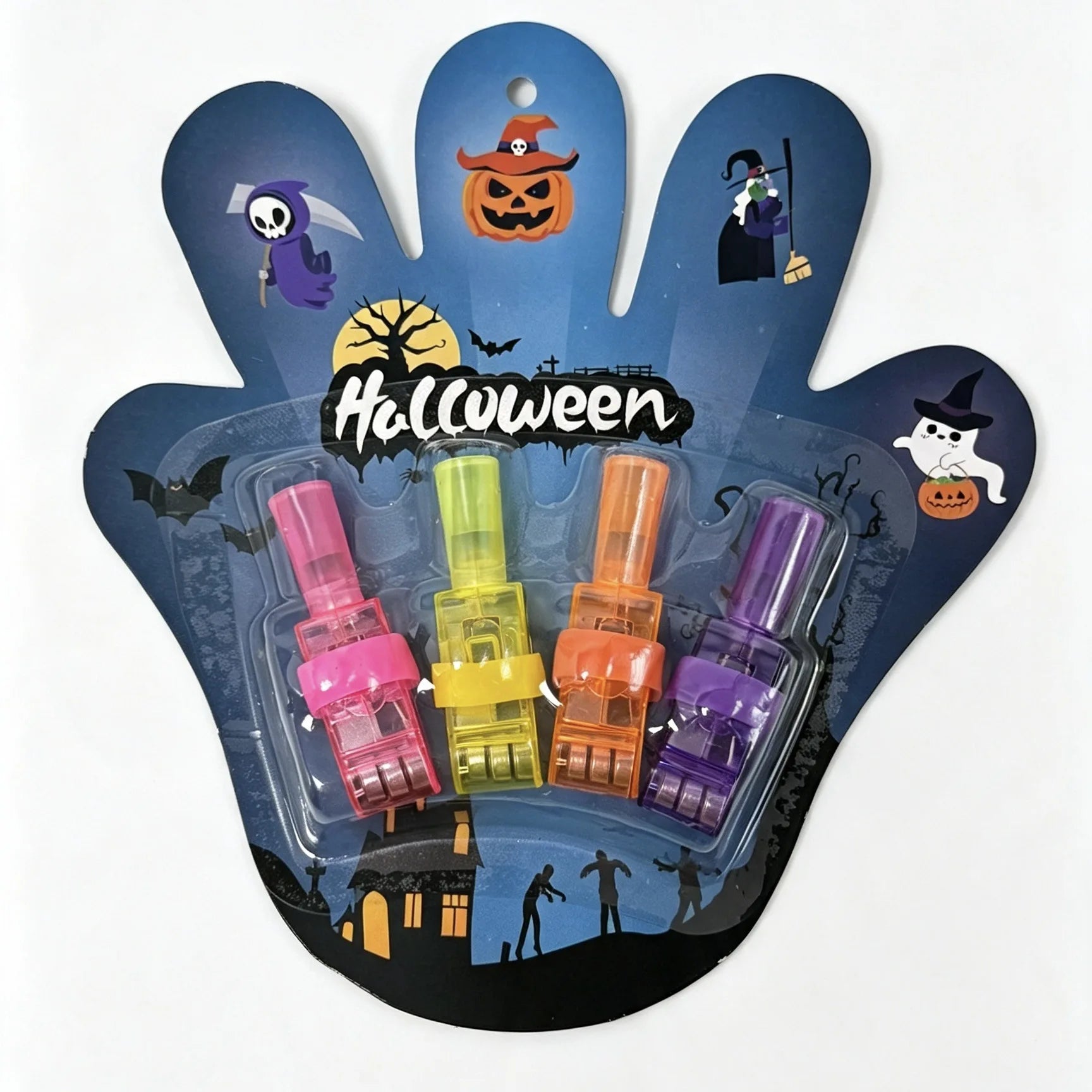 8pcs Halloween Projector Finger Lights, 4Pcs LED Projection Finger Flashlights, Pumpkin Ghost Pattern Light