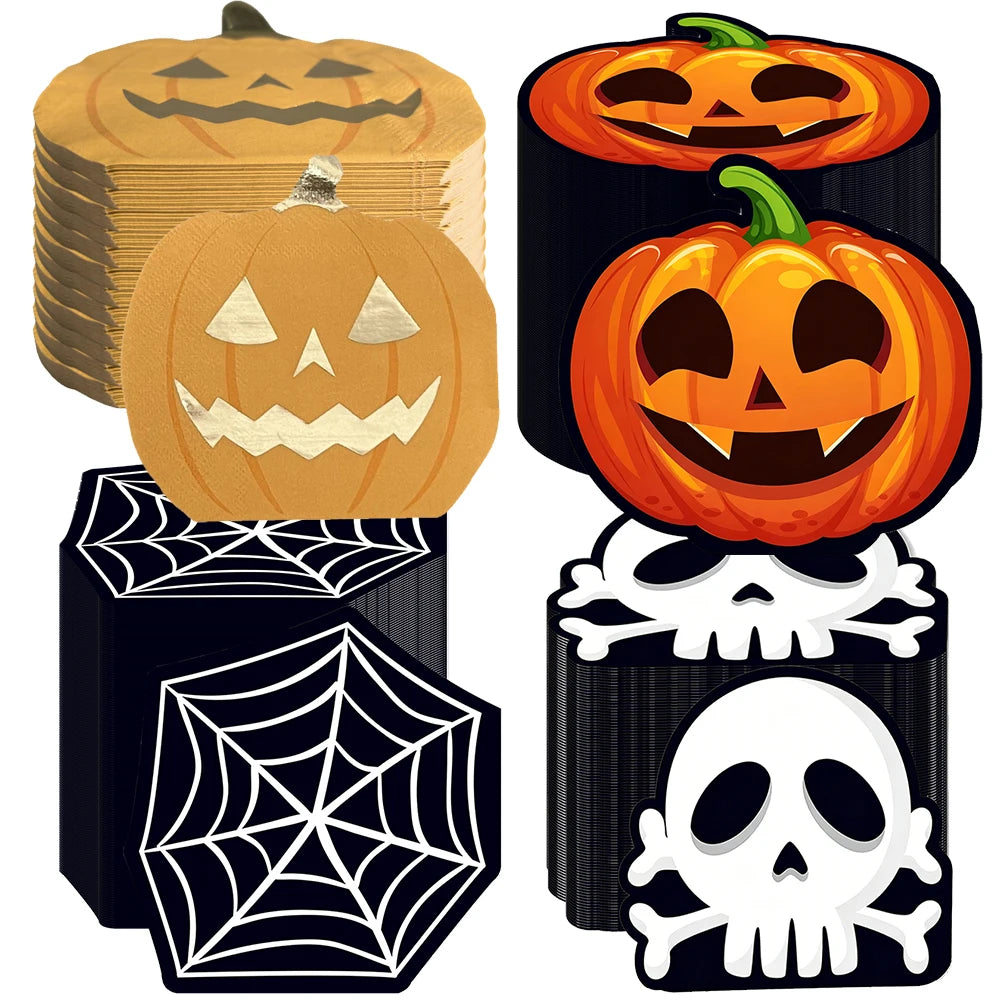 Spider Pumpkin Skull Halloween Tableware