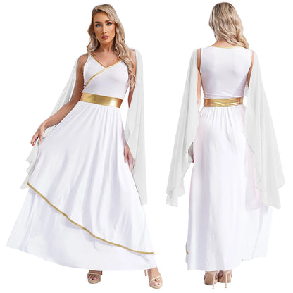 Women's Greek Ancient Princess Deity Queen Flowy Tulle Chiffon Costume - alternate view 11
