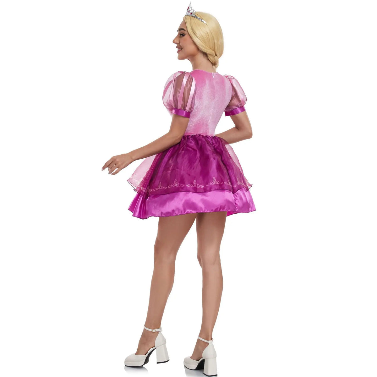 Princess Peach-Inspired Costume for Women | Pink Video Game Dress