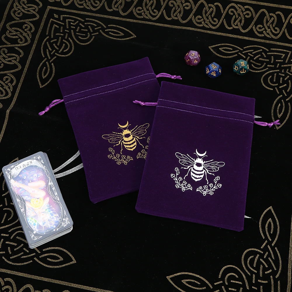 Embroidered Velvet Tarot Card Storage Bag
