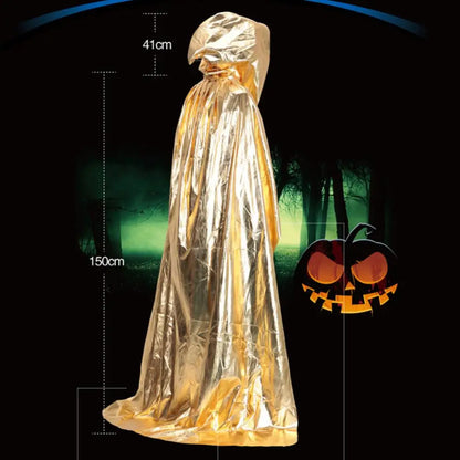 Medieval Robes Witch Wizard Cloak Cape Death Ghost Devil Costume - alternate view 6