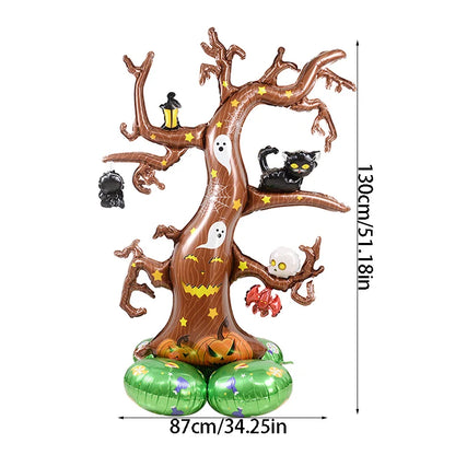 Halloween Pumpkin Balloon Horror Ghost Tree Witch Coffin Aluminum Foil Balloon Halloween Themed Party - product image 7