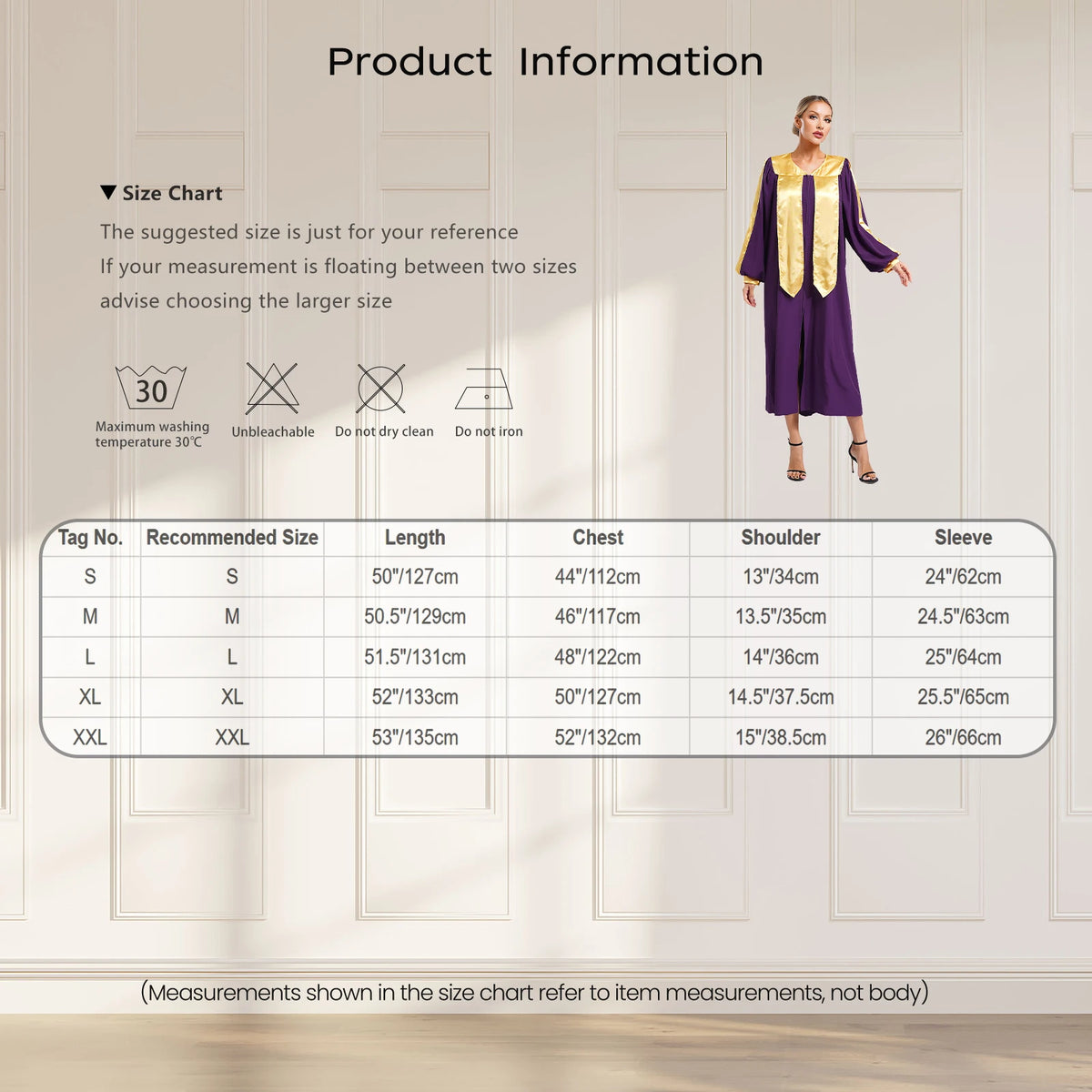 Unisex V-Neck Choir Robe Halloween Costume - product image 6