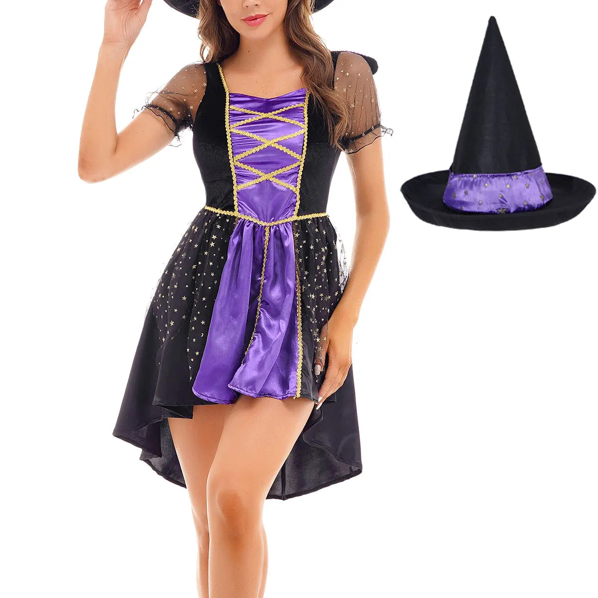 Women's Witch Queen Magic Easter Demon Vampire Bride Death Costume - alternate view 6