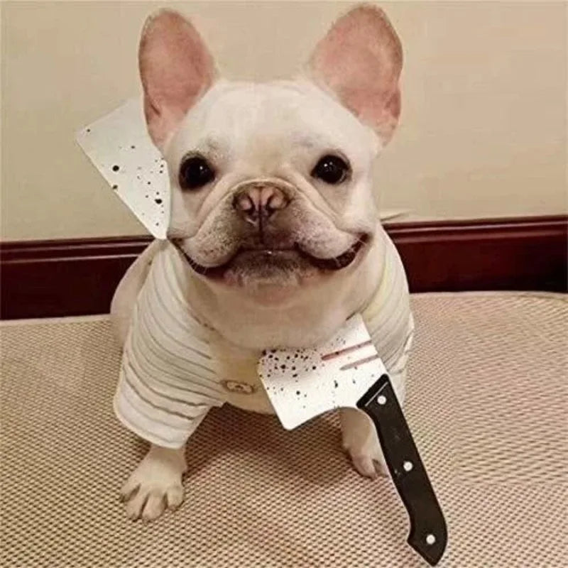 Dog/Cat/Pet Halloween Funny Scary Toys Perform Props Plastic Ax Saw Nail Knife - product image 3