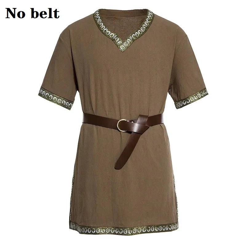 Knight Cosplay Medieval Costume Tunic Halloween Costumes for Men Adult Viking Pirate Disguise Fancy Clothing - product image 18
