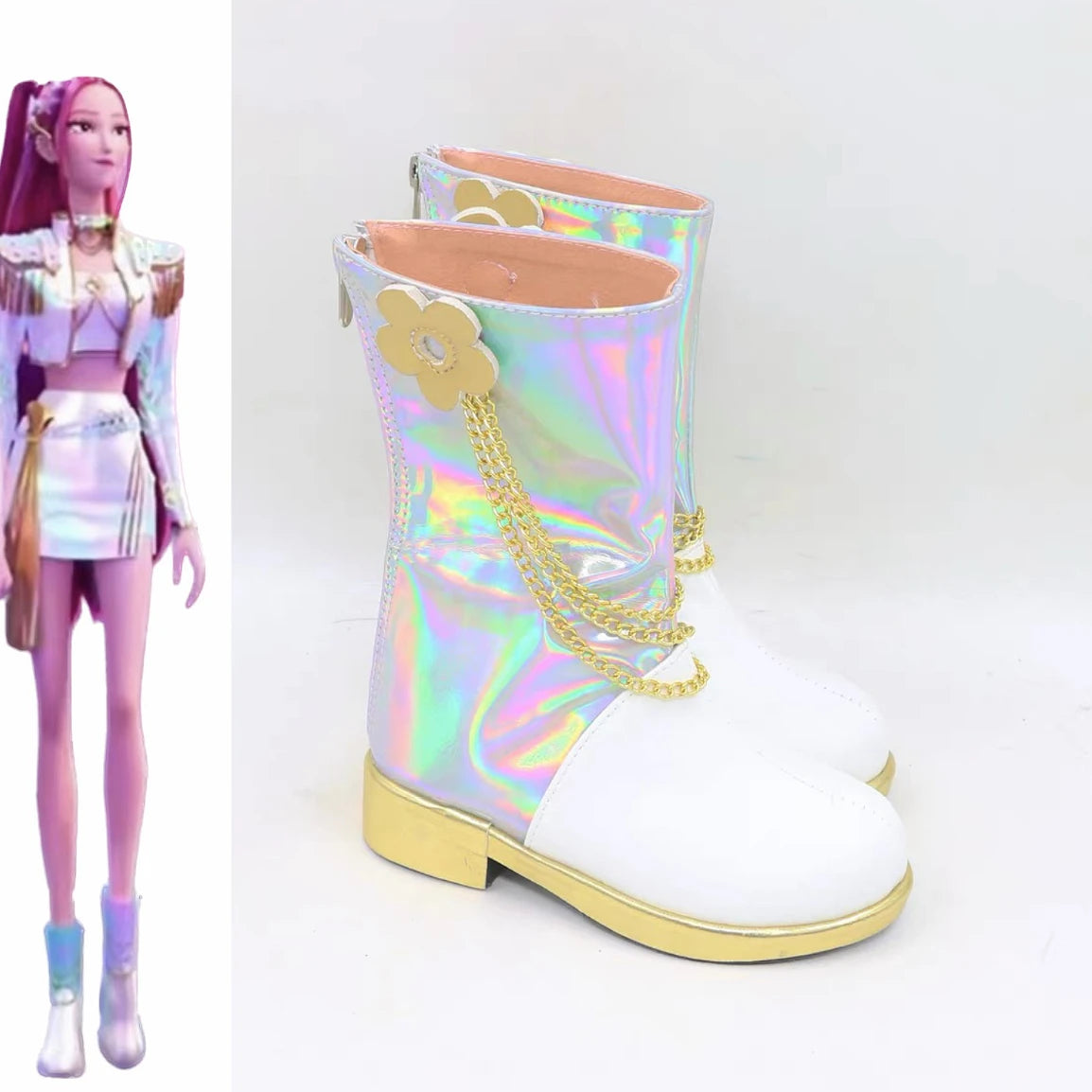 Children Cosplay Performance Costume Shoes K-POP Rumi Group Concert Halloween Mira Zoey Boots Shoes - product image 5