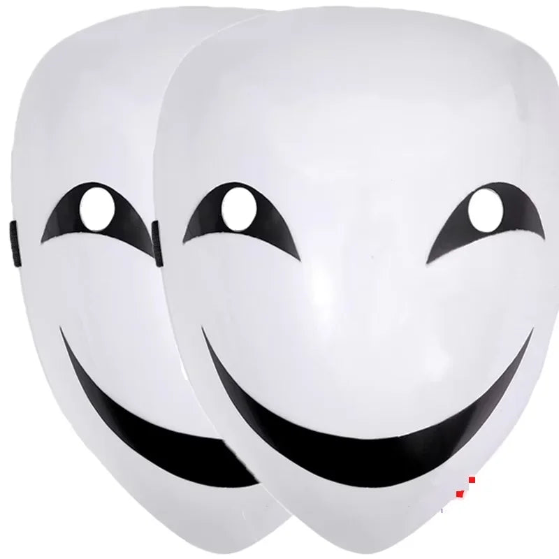 Scary Smile Mask Costume Scary Clown Anime Black Bullet Face Mask Evil Smile Mask - View 7