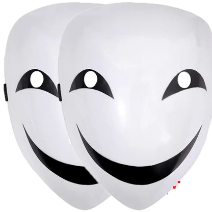 Scary Smile Mask Costume Scary Clown Anime Black Bullet Face Mask Evil Smile Mask - View 7