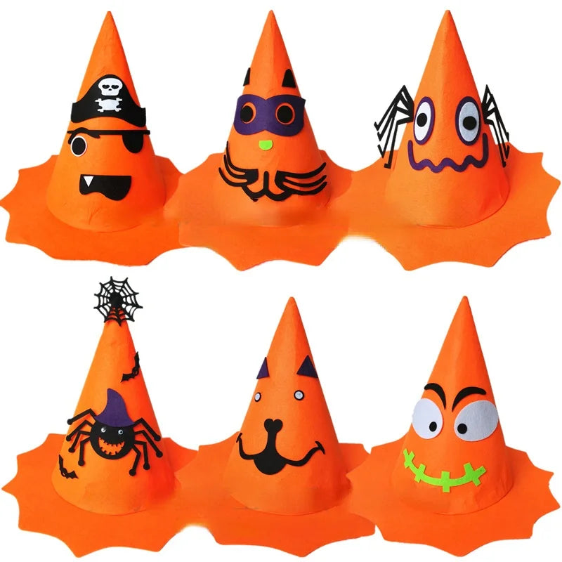 Halloween Party Holiday Masquerade Show Performance Dress Up Props Pumpkin Hat Boys Girls Orange - Discount Halloween City