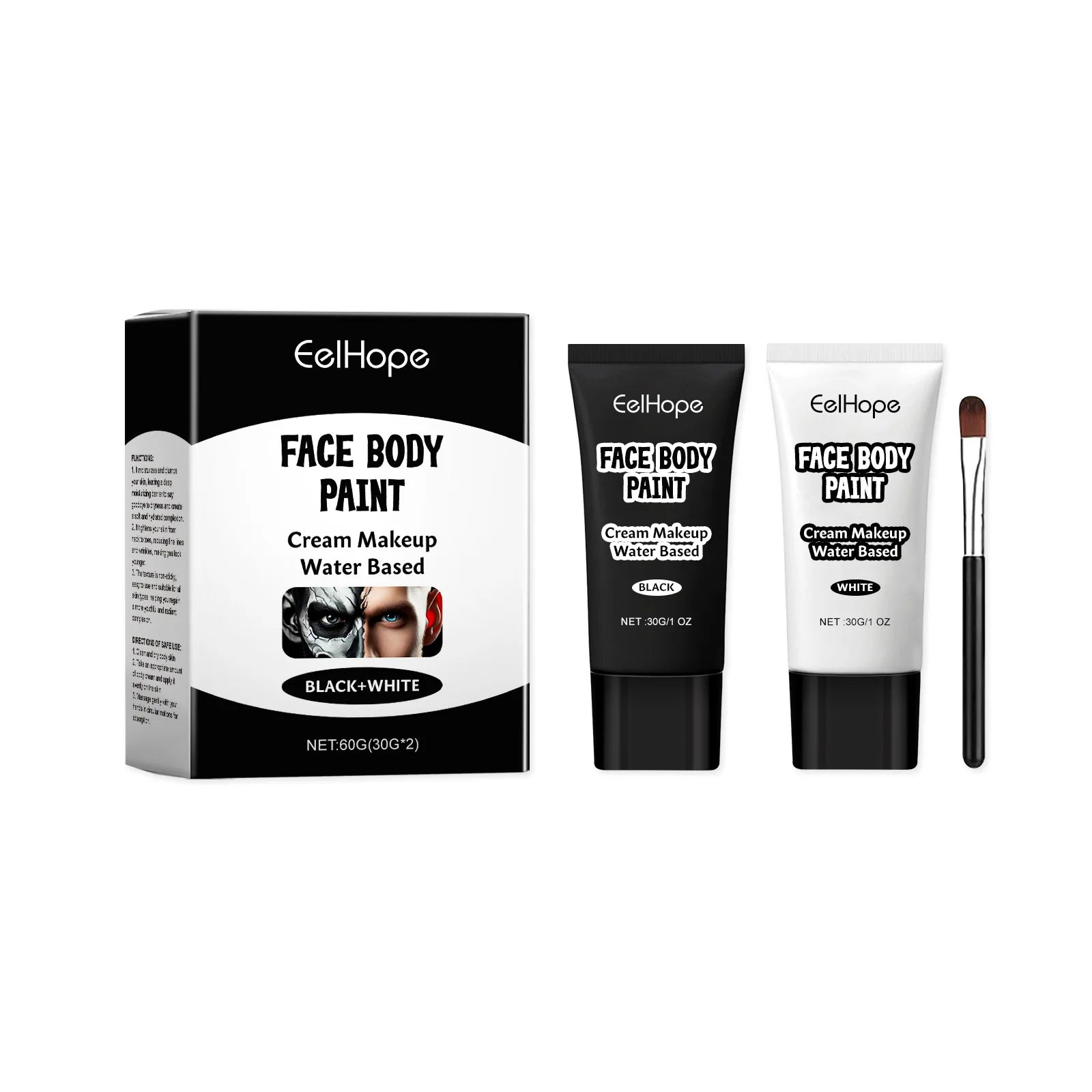Halloween Makeup Face Body Paint White Black Special Effects Christmas Cosplay Party Supplies Full Coverage - product image 9