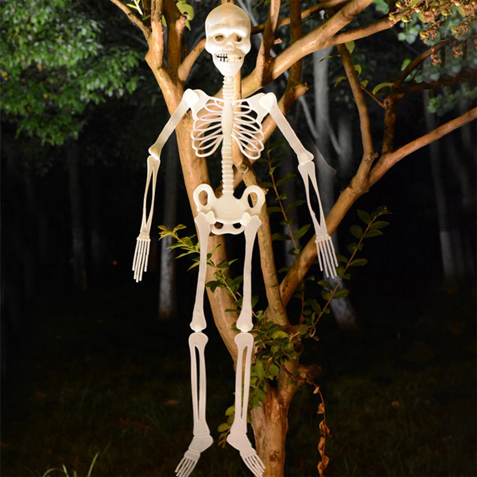 Glowing Skeleton Halloween Decor 32cm Scary Haunted House Props for Party - product image 2