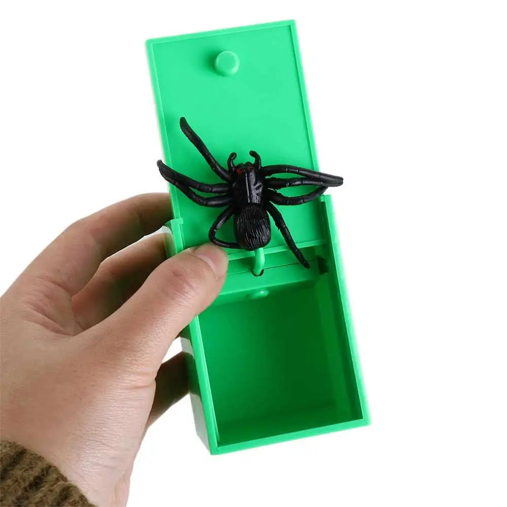 Joke Gift Funny Spider Box Play Bug Scare Toy Box Surprising Scare Prank Toy Office