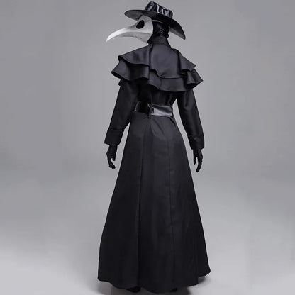 Halloween Medieval Hooded Robe Plague Doctor Costume Mask Hat for Men Monk Costume - Costume No Accessory / 3XL