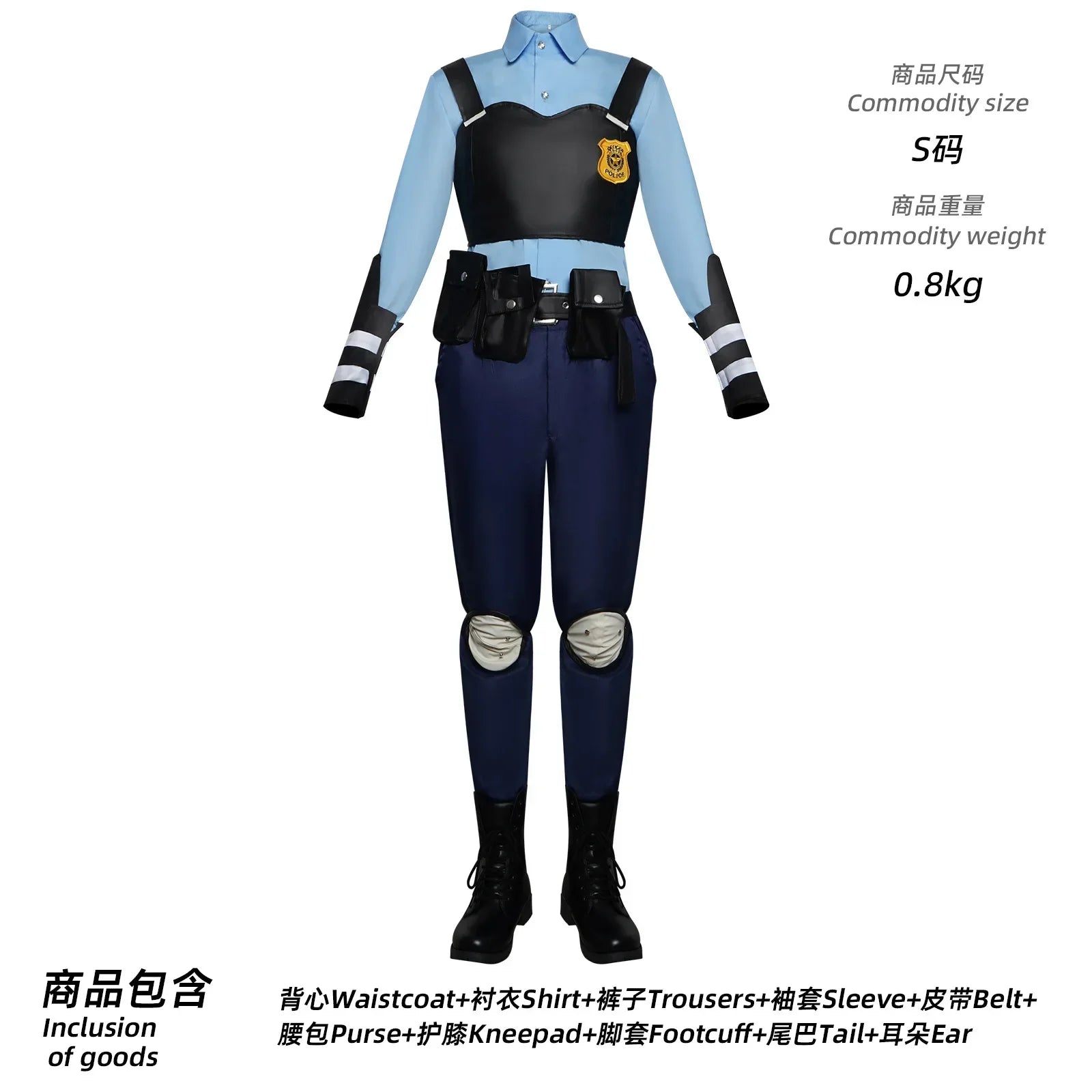 2026dy Hopps Halloween Anime Costume Zootopia Adult Child Uniform Polices Uniform Mujer - 110 / costume