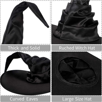 Halloween Folds Witch Wizard Black Hat Costume Headgear Devil Cap Props Decoration - View 4
