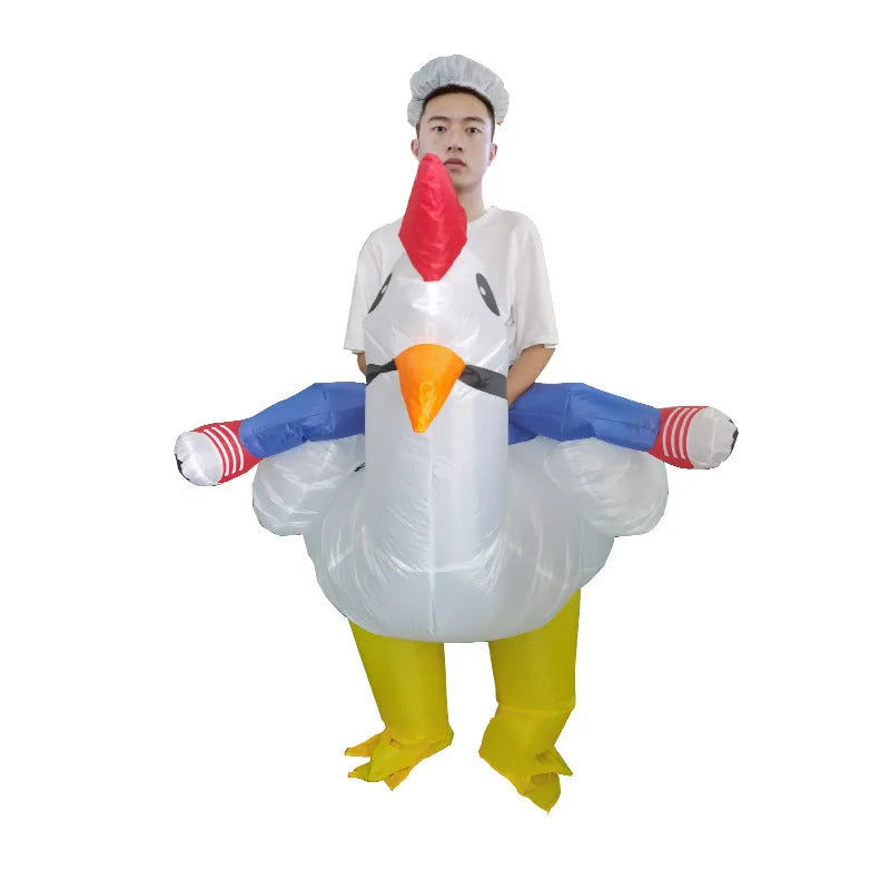 Big Bird Shark Elephant White Chicken Bathtub Toilet Cosplay Inflatable Suit Halloween Party Props Animal Costume