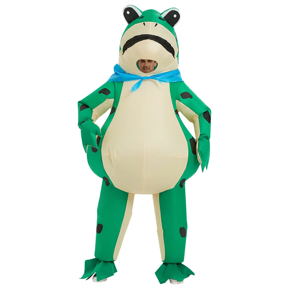 Inflatable Frog Costume for Adults | Funny Halloween Blow-Up Suit