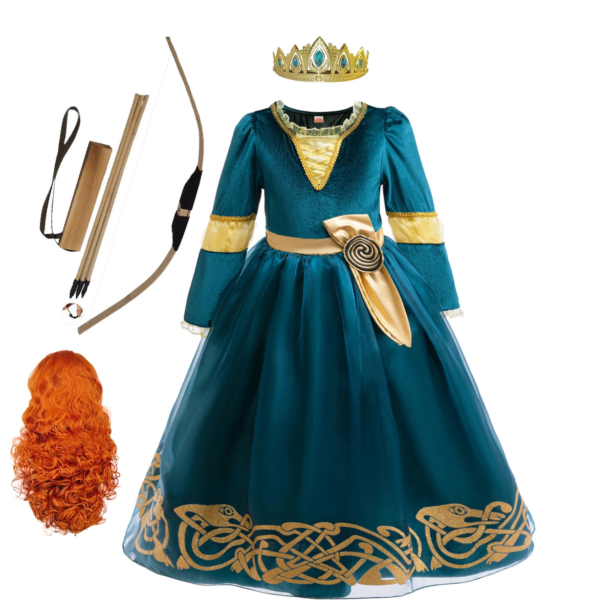 Girls Merida-Inspired Princess Halloween Costume Dress