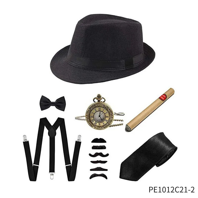 1920s Mens Costume Gangster Roaring Accessories for Men Women Adult Gatsby Costume