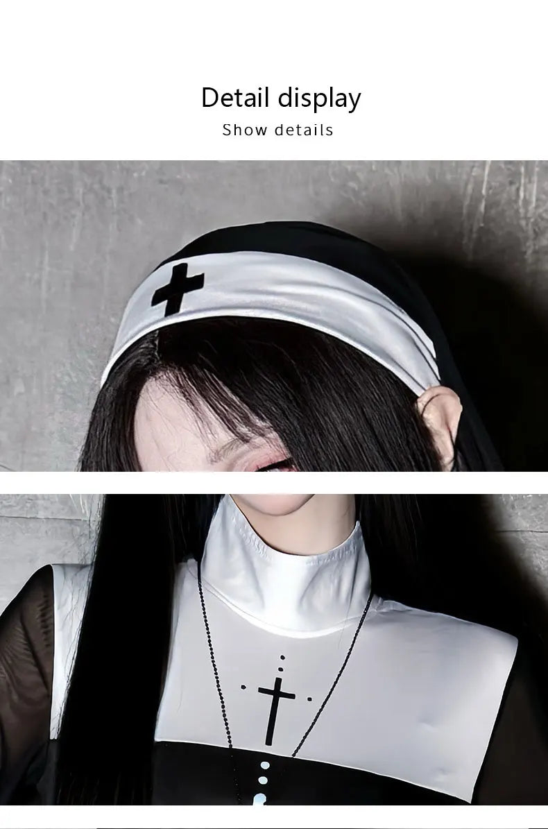 Adult sexy nun Costume - alternate view 4