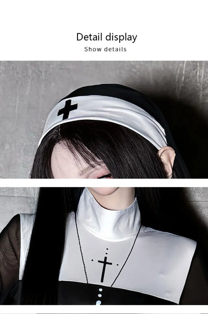 Adult sexy nun Costume - alternate view 4