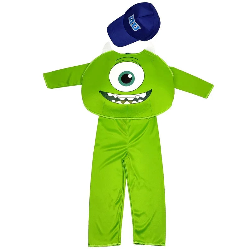 Mike Wazowski-Inspired Monsters University Costume – Jumpsuit, Hat & Vest