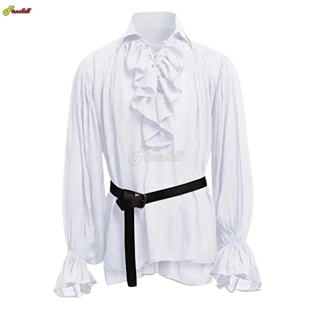 Medieval Autumn Shirts Steampunk Bandage Long Costume - alternate view 3