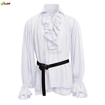 Medieval Autumn Shirts Steampunk Bandage Long Costume - alternate view 3