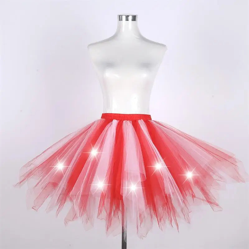 LED Light-Up Tutu Skirt & Fairy Headband Options – Neon Party Costume