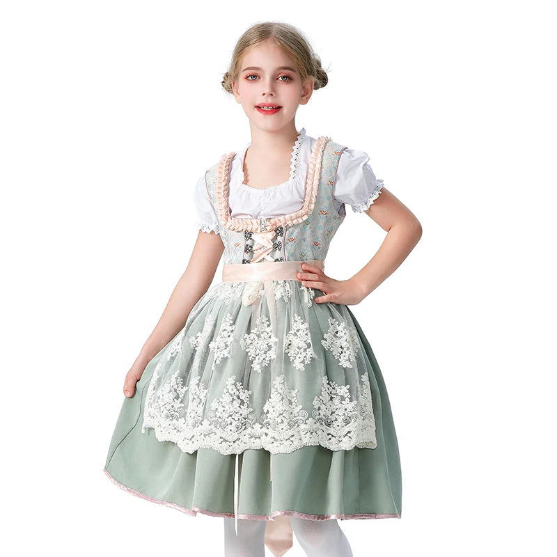 Kids' Bavaria German Oktoberfest Munich Farm Pastoral Flower Costume - alternate view 2