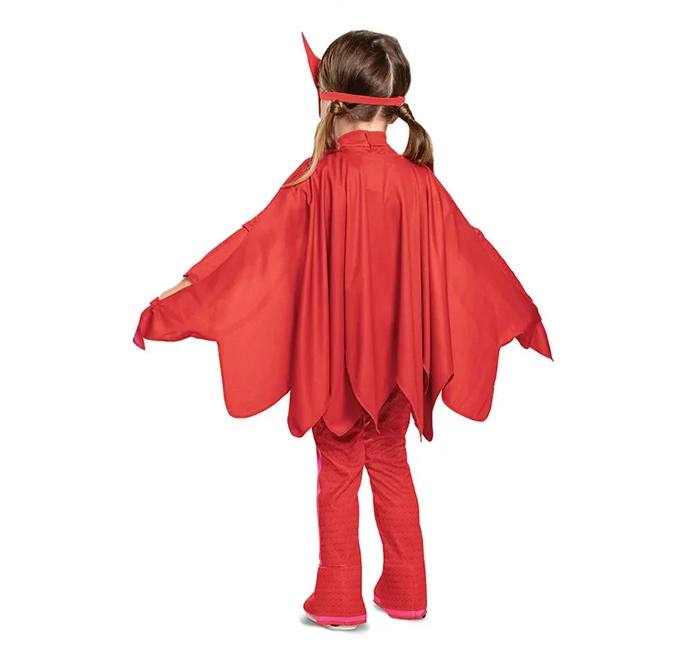 Halloween Animal Costume Girl Boy Super Owl Hero Jumpsuit Mask Cute Costume Cat Gecko - M / Green