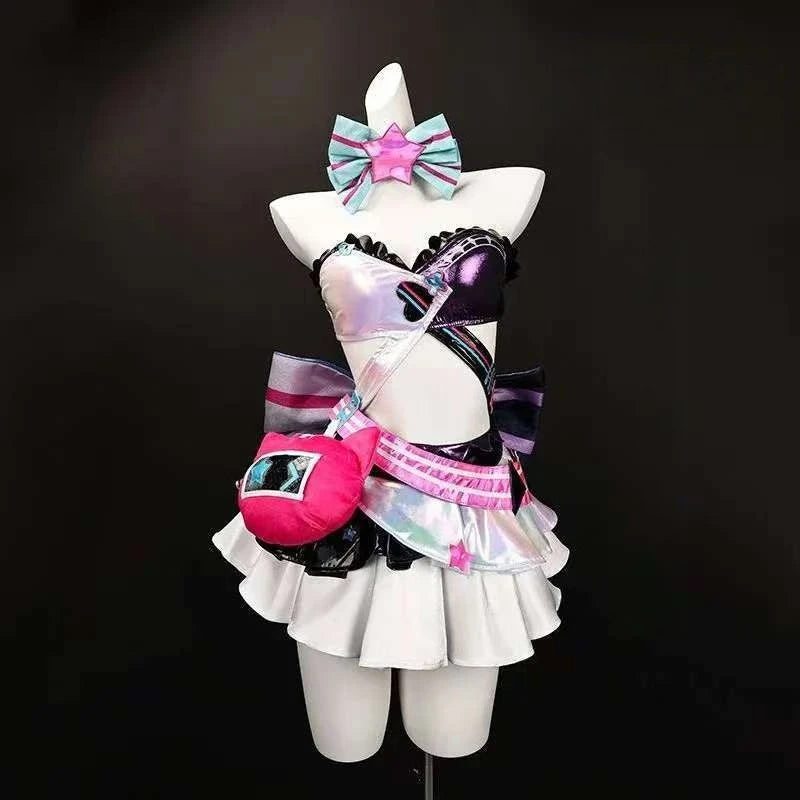 Muse Dash Blue-Haired Virtual Singer Costume Performance Costume Helloween Anime Animation Suit - costume / S
