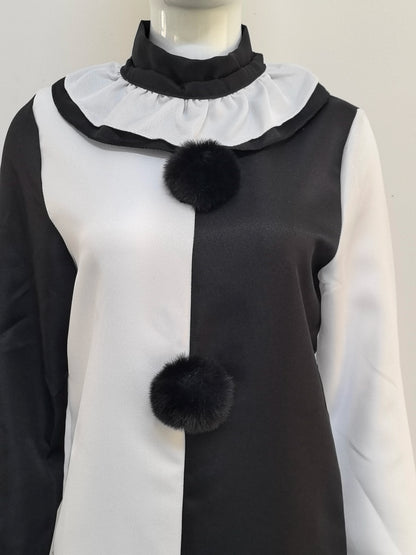Art the Clown Costume Movie Terrifier 2 Art the Clown Costume Jumpsuit Mask Halloween - Costume and mask C / L