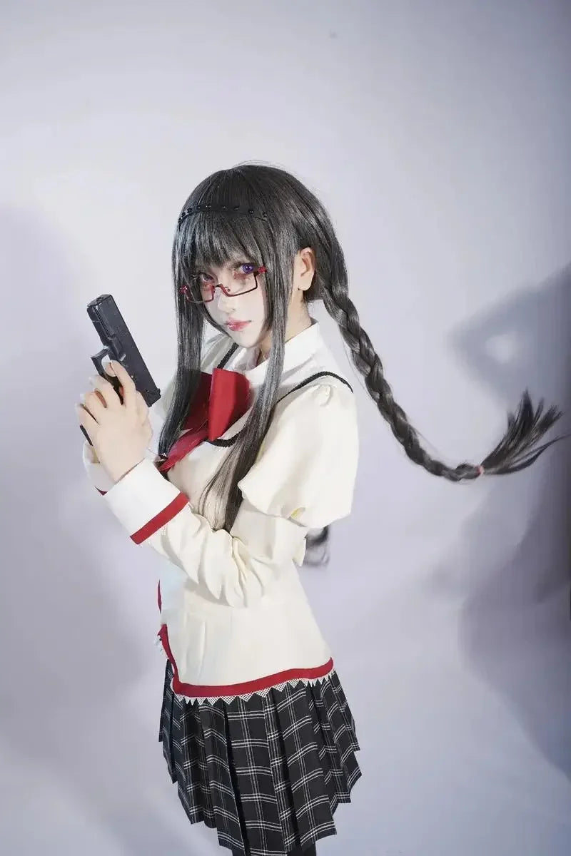Halloween Costume Anime Madoka Magica Girl Outfit Halloween Dress School Uniform Cosplay - 4 / L
