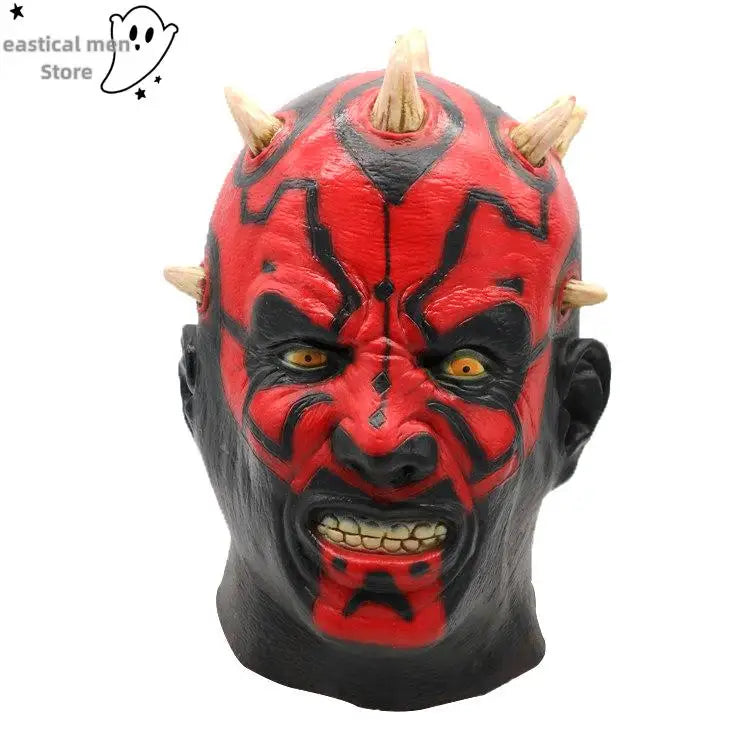 2025 New Halloween Cosplay Mask The Phantom Menace Darth Maul Costume Latex Helmet Party Carnival Props A - product image 2