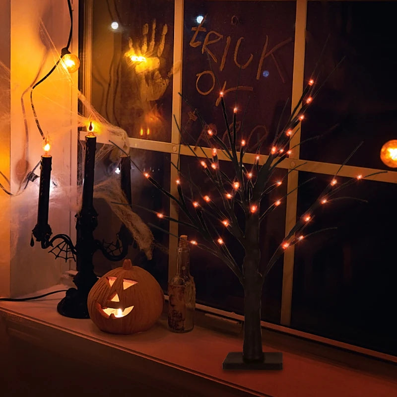 Halloween Decor LED Birch Tree Light Halloween Party Hanging Ornaments Tree - product image 4